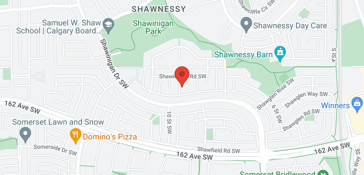 map of 236 Shawinigan Place SW